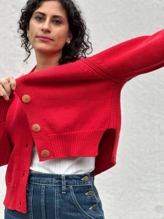  DAĒZA 가디건 다에자 코튼 알파카 래글런 - OTHER BRANDS