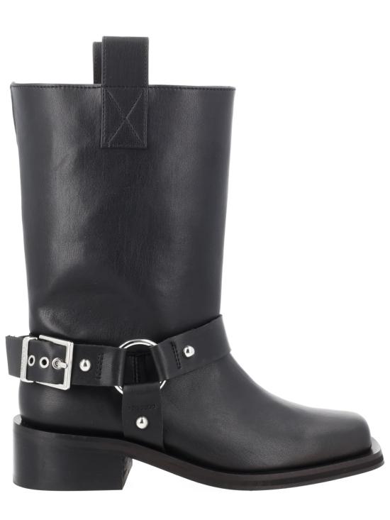 26SS 가니 미드 샤프트 바이커 부츠 B1010102 099 BLACK