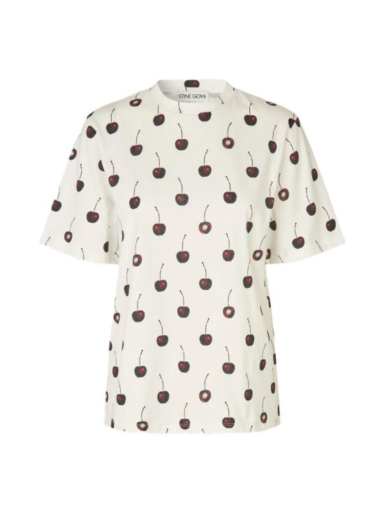 26SS 스티네 고야 반팔 티셔츠 SGSS26T0092243CHERRY Beige