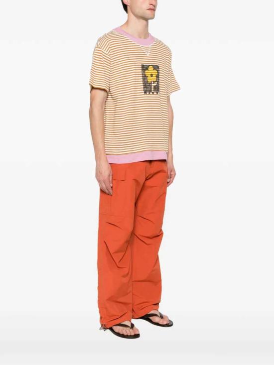 26SS 마르니 반팔 티셔츠 HUMU0364PQUSCZ24 MUSTARD - MARNI