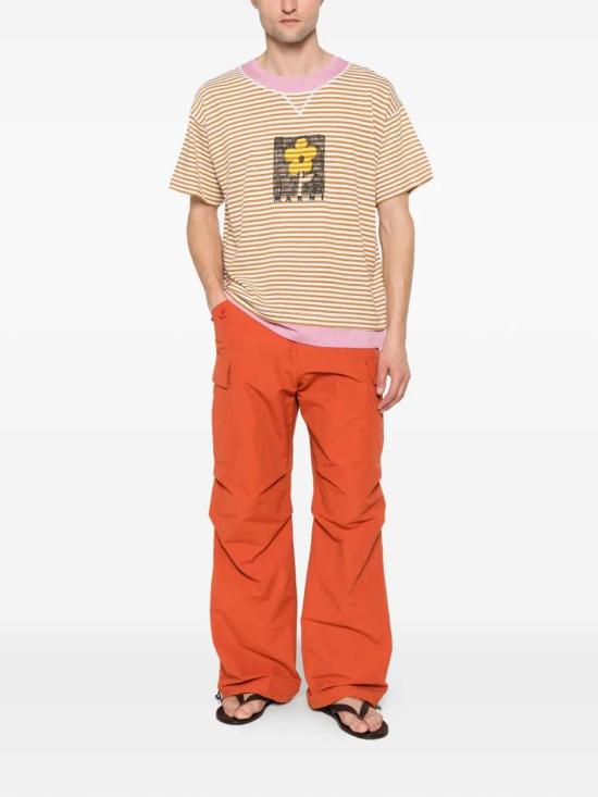 26SS 마르니 반팔 티셔츠 HUMU0364PQUSCZ24 MUSTARD - MARNI