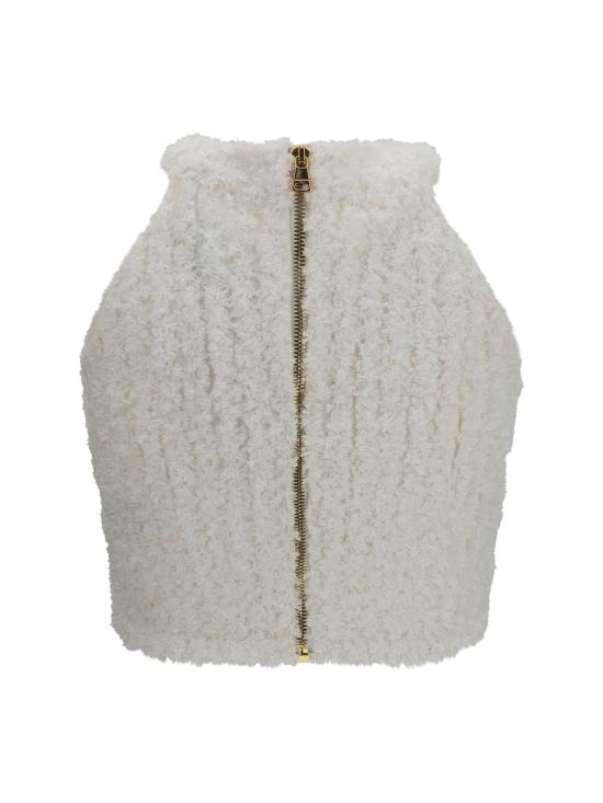 26SS 발망 민소매 티셔츠 GF0AB585KJ89 0KA WHITE - BALMAIN