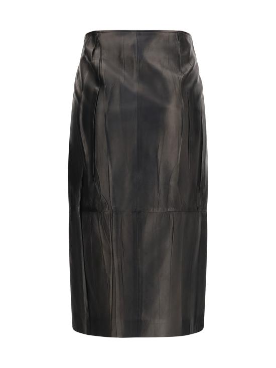 26SS 에르마노 설비노 롱 스커트 D482O767GKH 95708 BLACK - ERMANNO SCERVINO