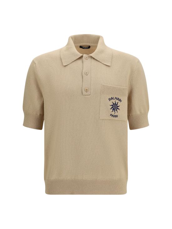 26SS 발망 폴로 티셔츠 GH0GB046KJ92 0AS BEIGE