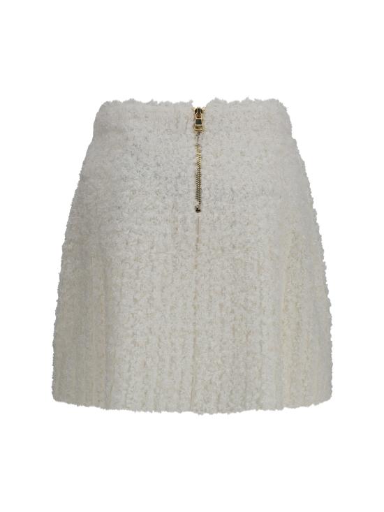 26SS 발망 미디 스커트 GF0LBB49KJ89 0KA WHITE - BALMAIN