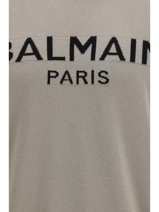 26SS 발망 스웨터 GH0KD000KJ87 GHH KHAKI - BALMAIN