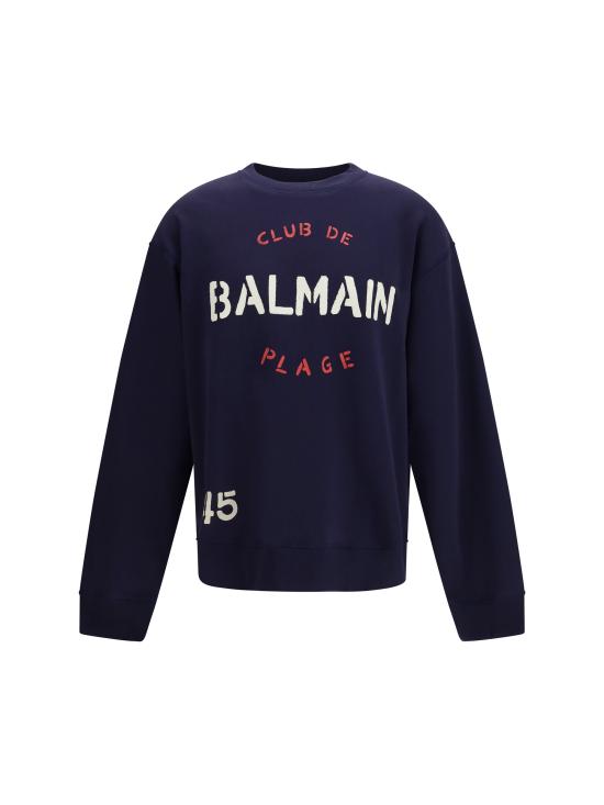 26SS 발망 후드 티셔츠 GH0JQ130BD51 SFR BLUE