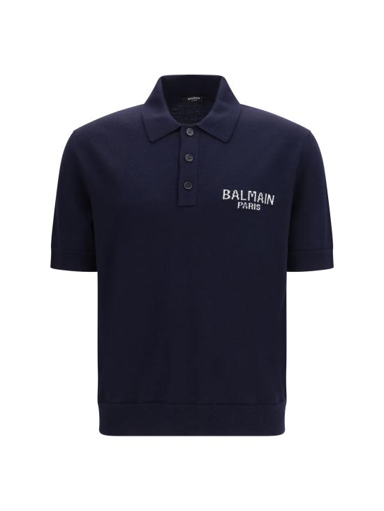 26SS 발망 폴로 티셔츠 GH0GB045KJ87 SAT BLUE