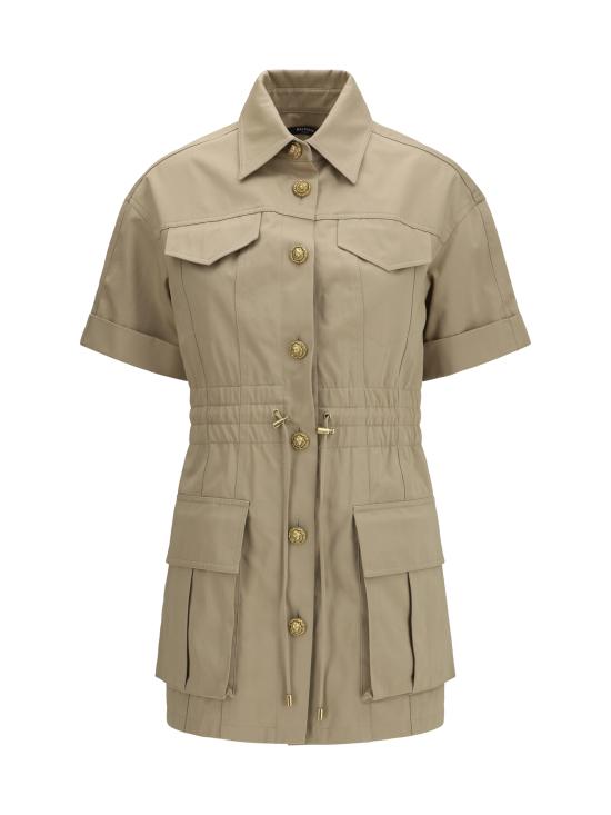 26SS 발망 숏 원피스 GF0R7480CG65 0TF BEIGE