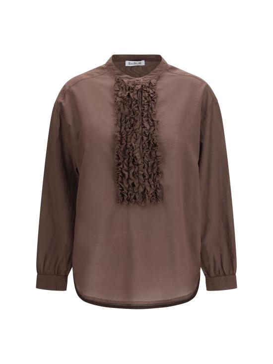 26SS 소수 블라우스 MS959 SOFTBROWN