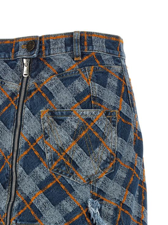 26SS 비비안웨스트우드 미디 스커트 19030016W01DAO201 Blue - VIVIENNE WESTWOOD