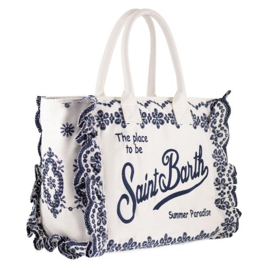 26SS 세인트바쓰 토트백 VANI0029 WHITE BLUE - MC2 SAINT BARTH