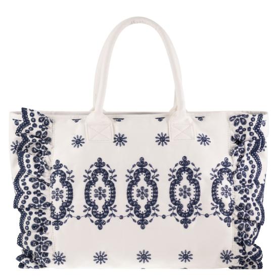 26SS 세인트바쓰 토트백 VANI0029 WHITE BLUE - MC2 SAINT BARTH