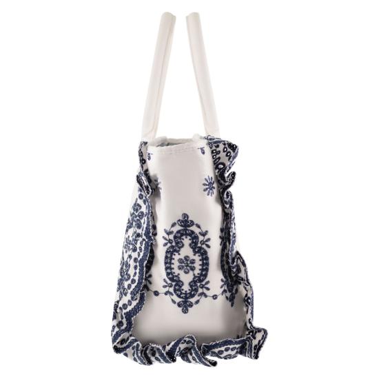 26SS 세인트바쓰 토트백 VANI0029 WHITE BLUE - MC2 SAINT BARTH