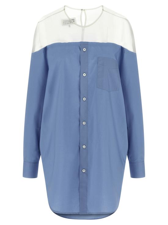 26SS MM6 메종마르지엘라 셔츠 S62NH0053M35256471 Light Blue
