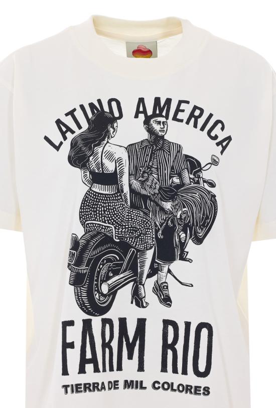 26SS 팜 리오 반팔 티셔츠 357686 L0001 White - FARM RIO