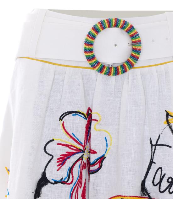 26SS 팜 리오 롱 스커트 353729 26096 White - FARM RIO