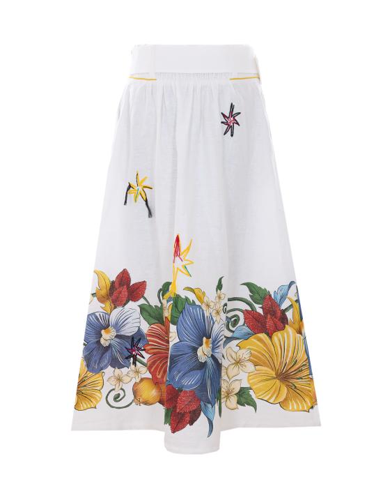 26SS 팜 리오 롱 스커트 353729 26096 White - FARM RIO