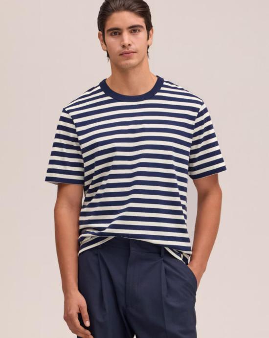 26SS 엔엔07 반팔 티셔츠 2610000096 724 NAVY STRIPE - NN07