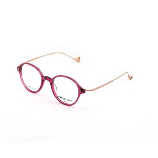  아이페타이저 안경 엘리자베스 옵트 라운드 반투명 마젠타 안경 (골드 메탈릭 템플) - EYEPETIZER
