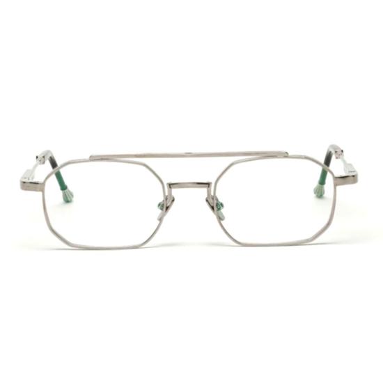  존 달리아 안경 앤서니 슬릭 기하학적 금속 안경 (더블 브릿지 디자인)