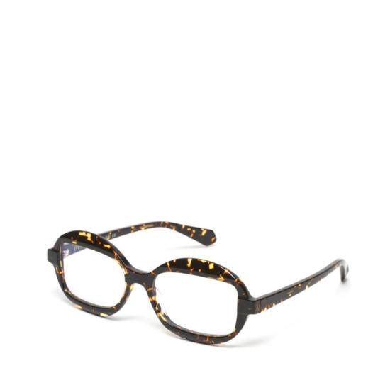  리와인드 안경 클래식한 직사각형 프레임의 섬세한 호피무늬 아세테이트 안경 - REWIND