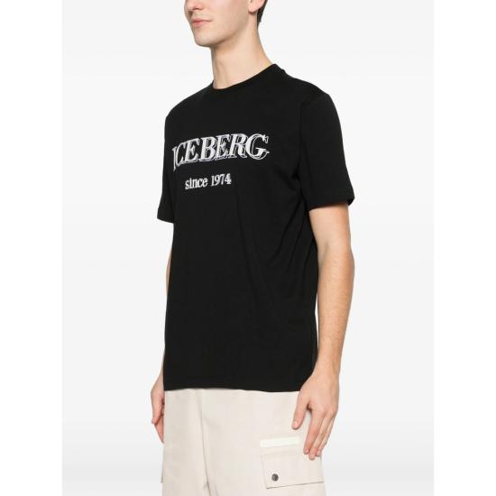 26SS 아이스 비 아이스버그 반팔 티셔츠 F014 627A 9000 BLACK - ICE B ICEBERG