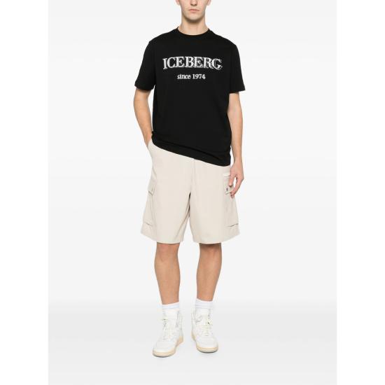 26SS 아이스 비 아이스버그 반팔 티셔츠 F014 627A 9000 BLACK - ICE B ICEBERG