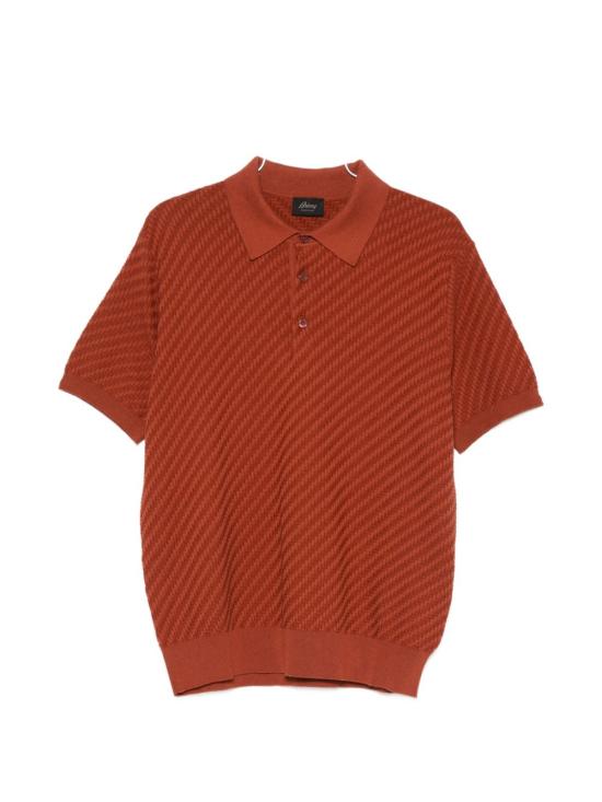 26SS 브리오니 폴로 티셔츠 UMR20O PAK226300 Ciano