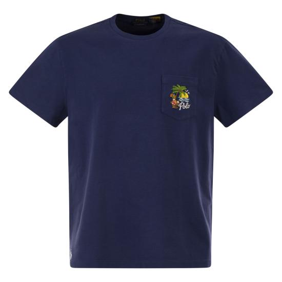 26SS 폴로 랄프로렌 폴로 티셔츠 710B14586 BLUE