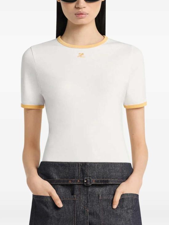 26SS 쿠레쥬 반팔 티셔츠 125JTS017JS0203 HERITAGE WHITE DAWNORANG B256 - COURREGES