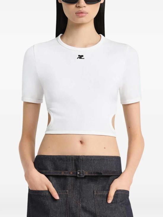 26SS 쿠레쥬 반팔 티셔츠 226JTS256JS0203 HERITAGE WHITE 001 - COURREGES