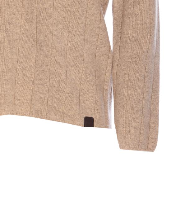 25FW 막스마라 ARTEN 아르텐 캐시미어 립 V넥 스웨터 2521366059600 ARTEN 001 Beige - MAX MARA