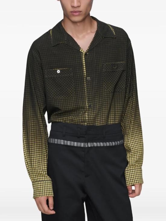 26SS 마르지엘라 긴팔 셔츠 S50DT0069 M35691 001F Black yellow - MAISON MARGIELA