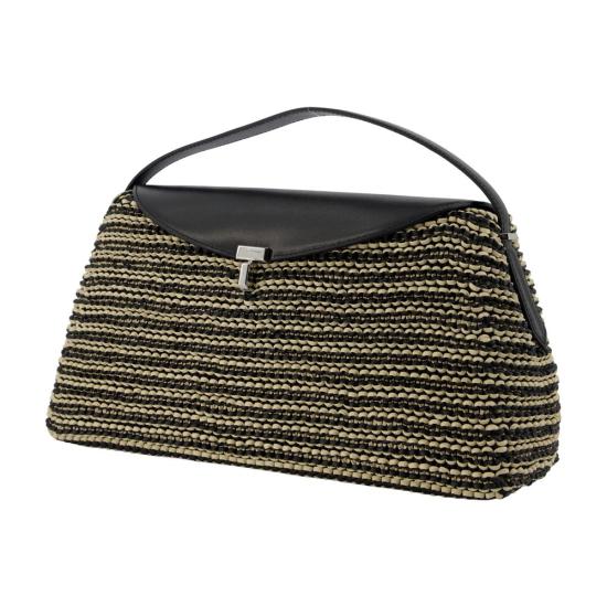 26SS 토템 T락 우븐 레더 탑핸들백 252 WAL961 LE0134 208 black - TOTEME