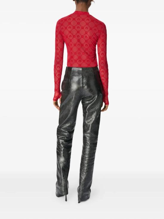 26SS 마린세르 긴팔 티셔츠 WTO388ACJER0005 RD11 Ribbon red - MARINE SERRE