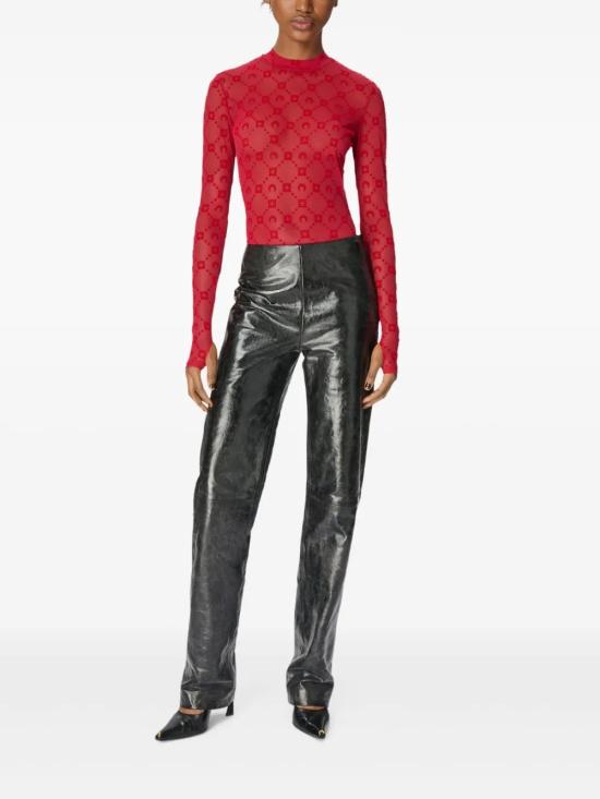 26SS 마린세르 긴팔 티셔츠 WTO388ACJER0005 RD11 Ribbon red - MARINE SERRE