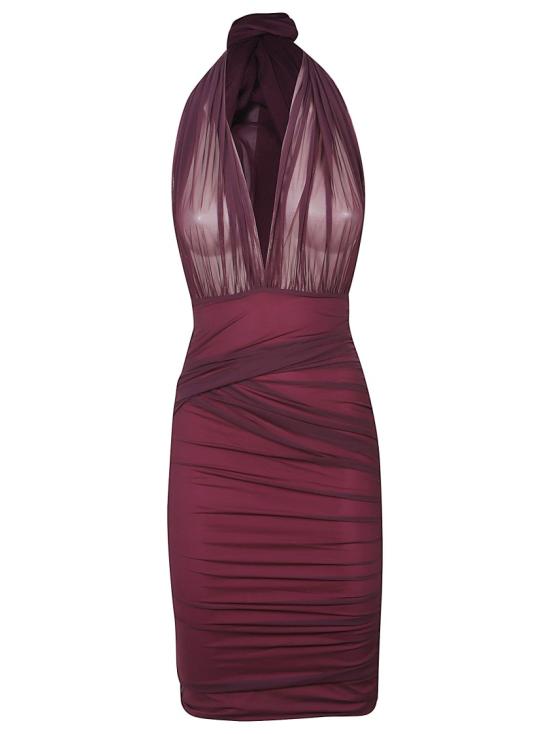 26SS 아마주인 숏 원피스 12TAMUSMU Burgundy - AMAZUIN