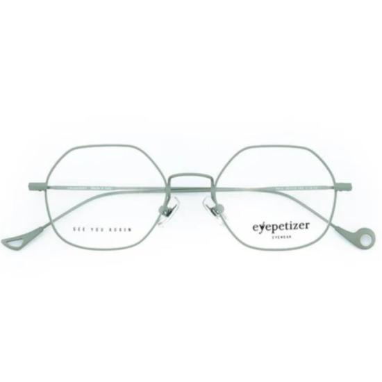  아이페타이저 안경 폴 미니멀리스트 실버 메탈 안경 (기하학적 디자인)