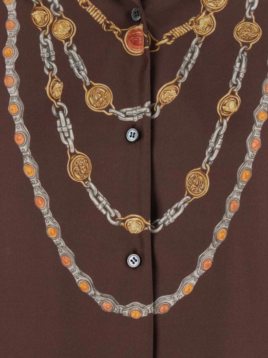 26SS 베르사체 블라우스 10242311A179525N940 Brown - VERSACE