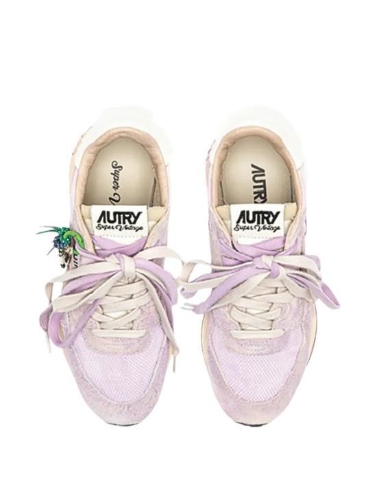 26FW 오트리 릴윈드 나일론 스웨이드 스니커즈 WVLW Purple - AUTRY
