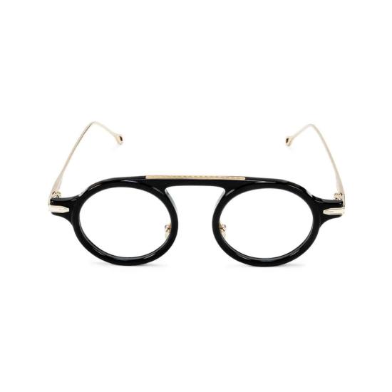  티헨리 안경 Elemento WG 볼드 라운드 블랙 아세테이트 안경테 (키홀 브릿지)