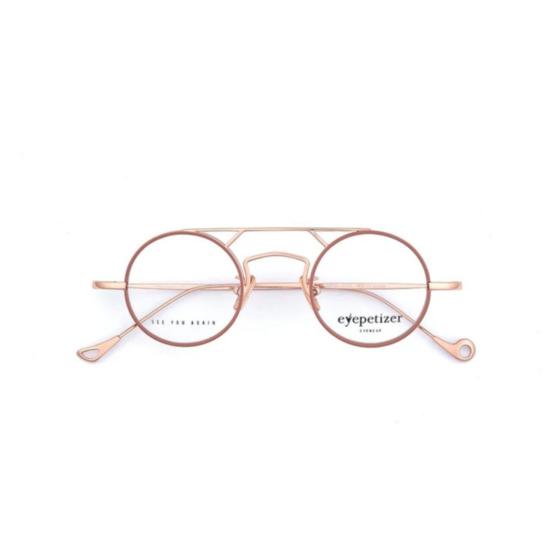  아이페타이저 안경 더블 브릿지 디자인의 아드리앙 라운드 메탈 안경