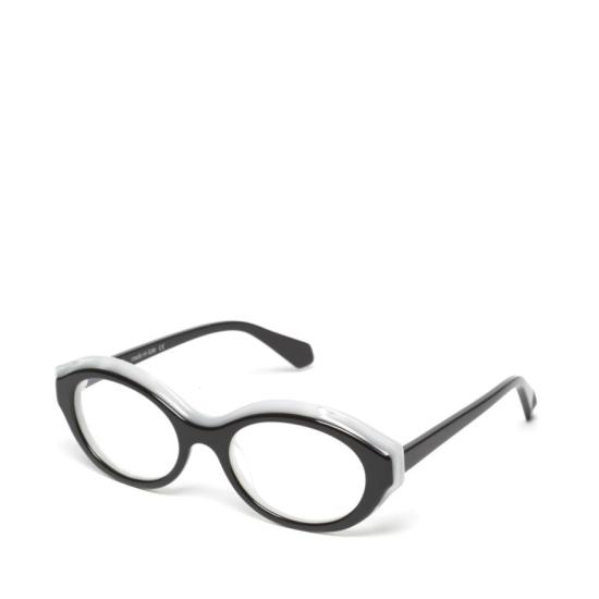  리와인드 안경 타임라인 타원형 프레임 안경, 상단 부분에 대비되는 색상 포인트 - REWIND