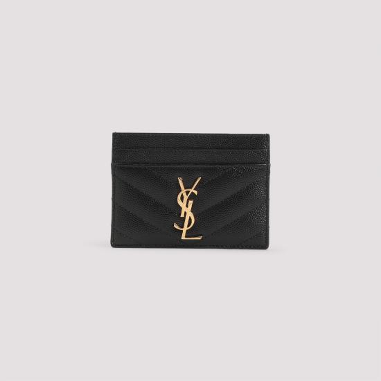 26SS 생로랑 카산드라 마틀라세 카드 케이스 423291 BOW01 1000 NERO - SAINT LAURENT
