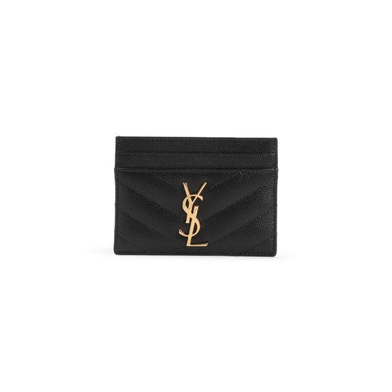 26SS 생로랑 카산드라 마틀라세 카드 케이스 423291 BOW01 1000 NERO - SAINT LAURENT