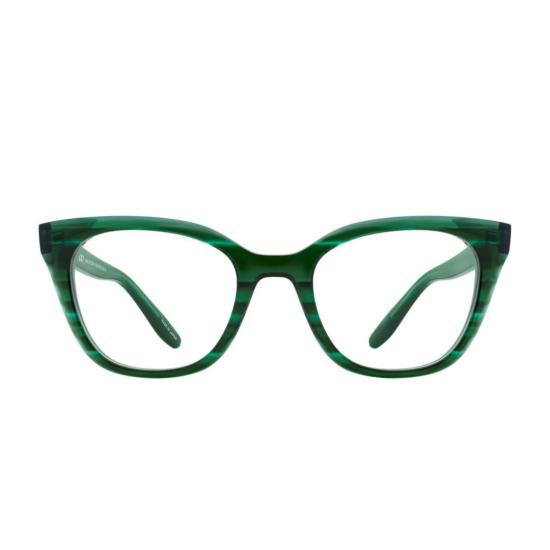 25FW 바본페레이라 안경 지니 반투명 녹색 캣아이 안경 (골드 액센트 포함)