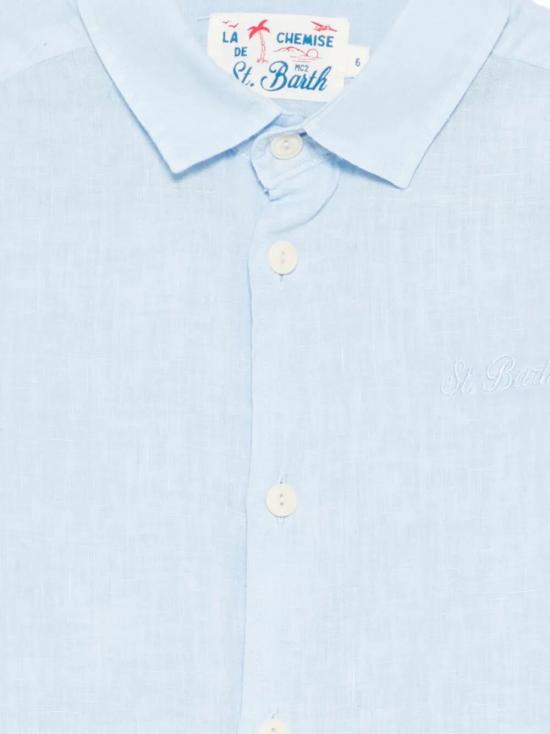 26SS [키즈] 세인트바쓰 셔츠 AGN0001 00555L LINEN 31 LIGHT BLUE - MC2 SAINT BARTH
