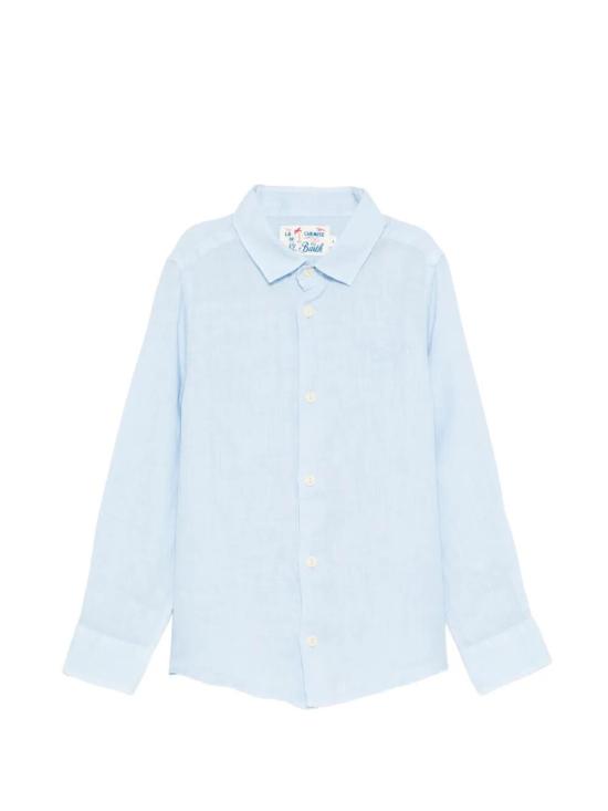 26SS [키즈] 세인트바쓰 셔츠 AGN0001 00555L LINEN 31 LIGHT BLUE