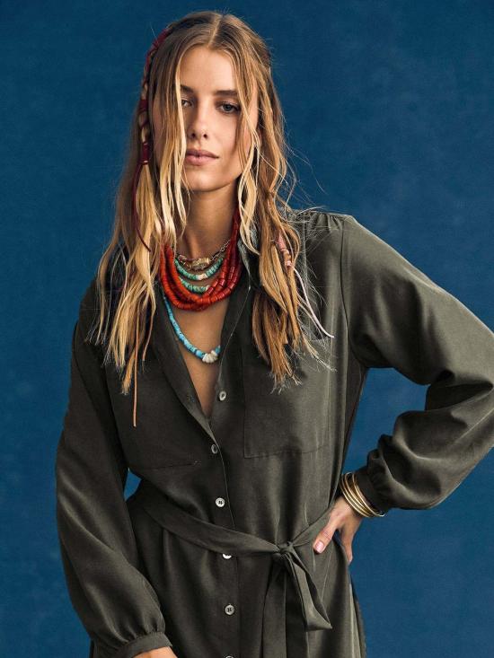  시레나 롱 원피스 로슨 드레스 - XIRENA